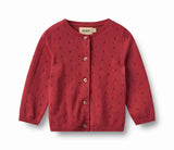 Wheat Red Cherry Knit Cardigan Maia