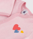 Petit Bateau Pink Velour Graphic Footie