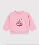 Petit Bateau Pink Girl Boat Sweatshirt
