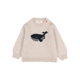 Buho Natural Baby Whale Sweater