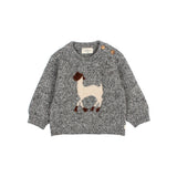 Buho Grey Melange Llama Sweater