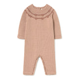 Li & Me Candy/Bloom Knit Chickpea Romper