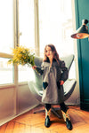 Louis Louise Belinda Denim Grey Cord Dress