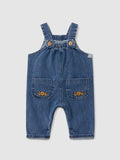 Snug Denim Dungarees With Embroidery