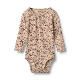 Wheat Soft Sand Flower Bodysuit Set