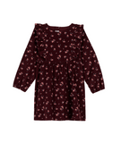 Petit Bateau Burgundy Multi Cord Floral Dress