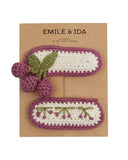 Emile Et Ida Violet Crochet Barette Set