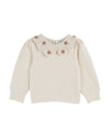 Emile Et Ida Creme Crochet Collar Sweatshirt