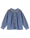 Emile Et Ida Chambray Smocked Blouse