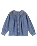 Emile Et Ida Chambray Smocked Blouse
