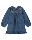 Emile Et Ida Denim Embroider Dress