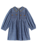 Emile Et Ida Chambray Smocked Dress