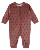Emile Et Ida Poppy Violine Velour Jumpsuit