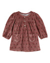 Emile Et Ida Poppy Violine Velour Dress
