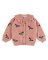 Emile Et Ida Rose Flower Cardigan