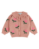 Emile Et Ida Rose Flower Cardigan