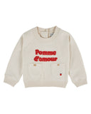 Emile Et Ida Creme Embroider Sweatshirt