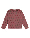 Emile Et Ida Poppy Violine Allover Print Tshirt