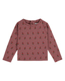 Emile Et Ida Poppy Violine Allover Print Tshirt