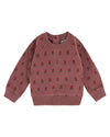 Emile Et Ida Poppy Violine Allover Print Sweatshirt