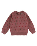 Emile Et Ida Poppy Violine Allover Print Sweatshirt