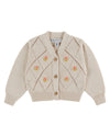 Emile Et Ida Ecru Embroider Cardigan