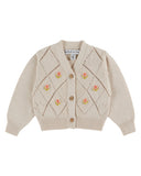 Emile Et Ida Ecru Embroider Cardigan