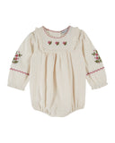 Emile Et Ida Creme Rose Romper