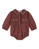 Emile Et Ida Violine Smocked Romper