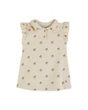 Emile Et Ida Ceriste Cream Terry Print Dress