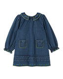 Emile Et Ida Denim Embroider Dress