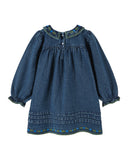 Emile Et Ida Denim Embroider Dress