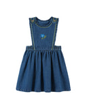 Emile Et Ida Denim Embroider Tablier Dress