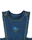 Emile Et Ida Denim Embroider Tablier Dress