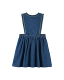 Emile Et Ida Denim Embroider Tablier Dress