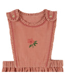 Emile Et Ida Sakura Embroider Tablier Dress