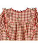 Emile Et Ida Vichy Embroider Dress
