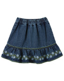 Emile Et Ida Denim Embroider Skirt
