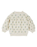Emile Et Ida Scarlet Velour Print Sweatshirt