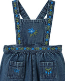 Emile Et Ida Denim Embroider Salopette