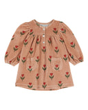 Emile Et Ida Soliflore Velour Bebe Dress