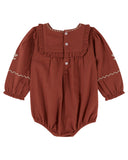 Emile Et Ida Acajou Bebe Embroider Combibloomer