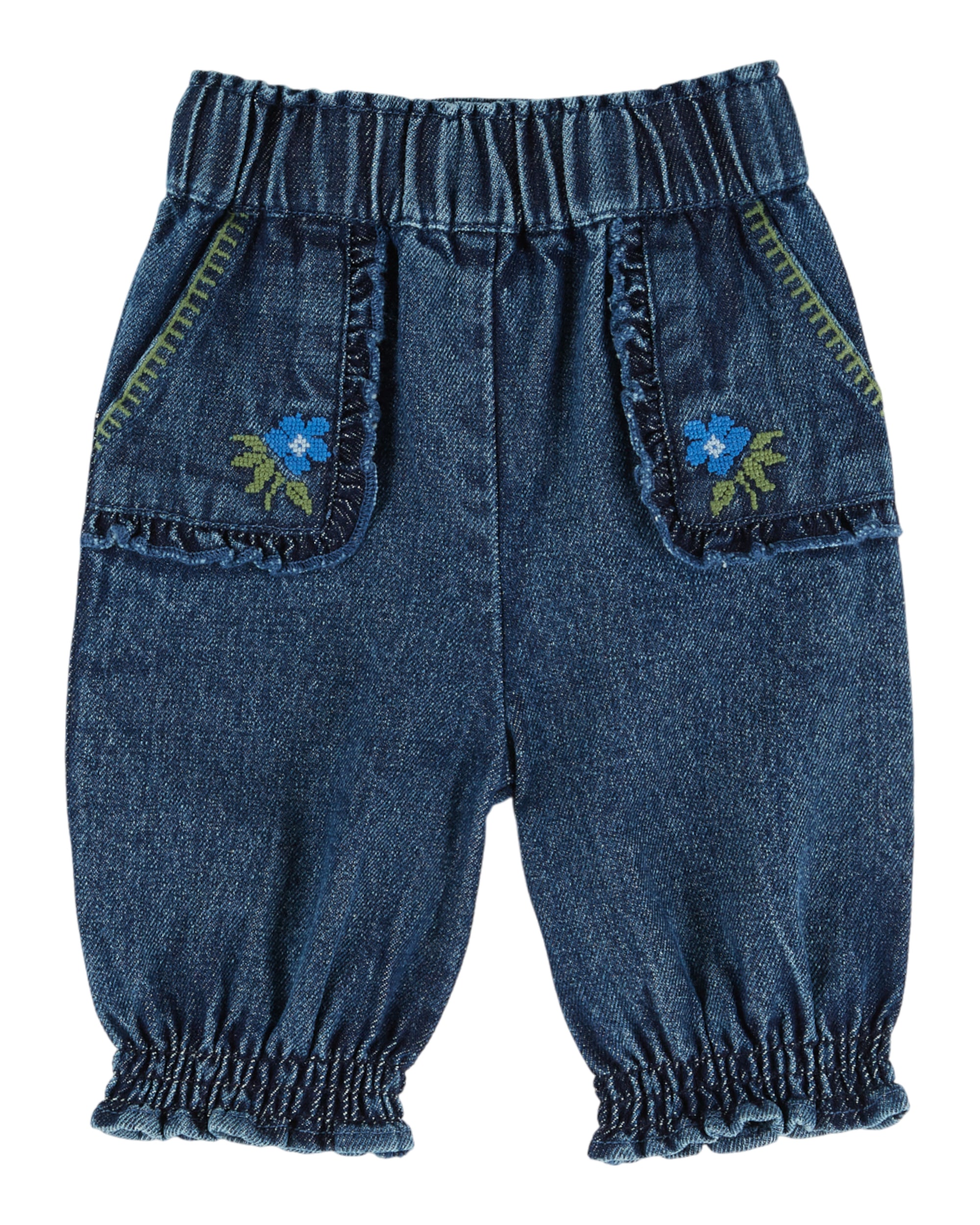 Emile Et Ida Denim Embroider Pants – Little Loungers
