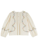 Emile Et Ida Ecru Point De Croix Blouse