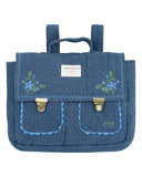 Emile Et Ida Denim Embroider Backpack