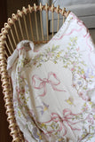 LIttle Threads Rose Ribbon Muslin Swaddle