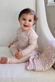 LIttle Threads Mauve Heirloom Muslin Swaddle