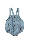 Piupiuchik Blue Denim Hearts Romper