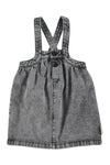Piupiuchik Black Denim Knee Length Dress With Straps