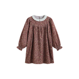 Cera Una Volta Burgundy Flower Kaya Dress